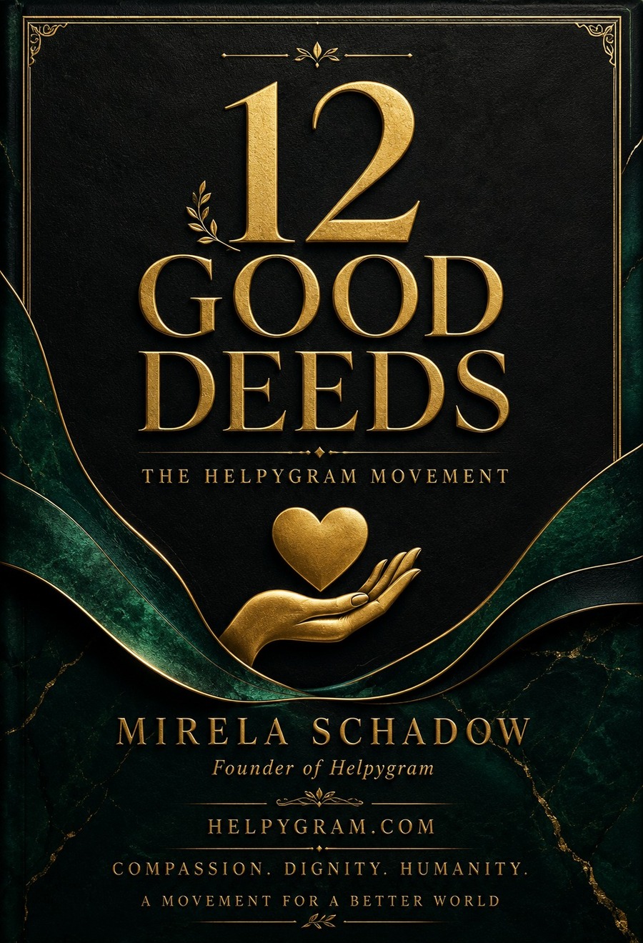 Cover of 12 Good Deeds: The Helpygram Movement by Mirela Schadow