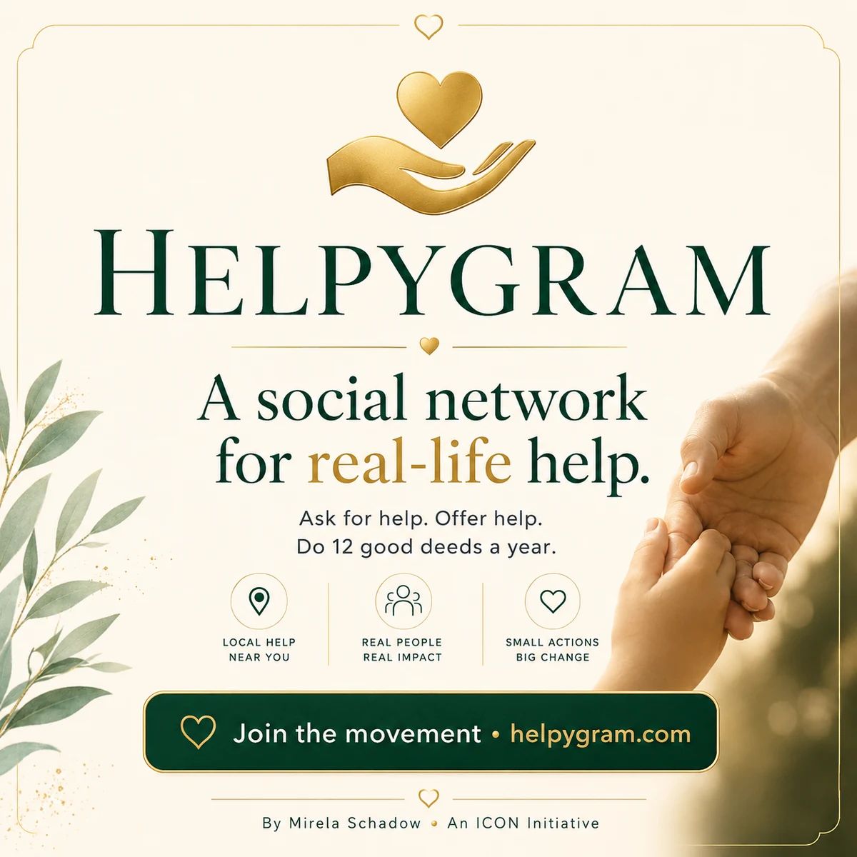 Helpygram social network for real-life help and the Global Humanity Network